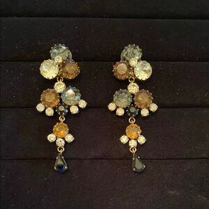 LOFT Gold and Silver Chandelier Earrings